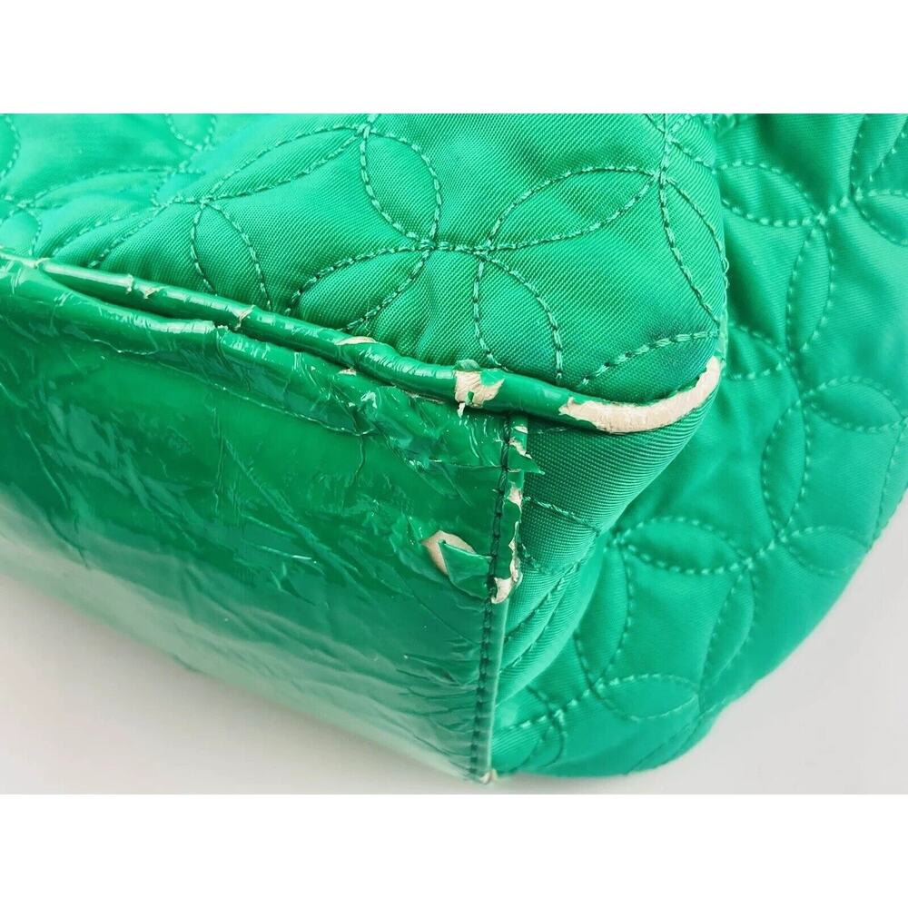 Vera Bradley Shoulder Bag Satchel Large Multi Compartment Green Solid Wedding Ri - Picture 12 of 14
